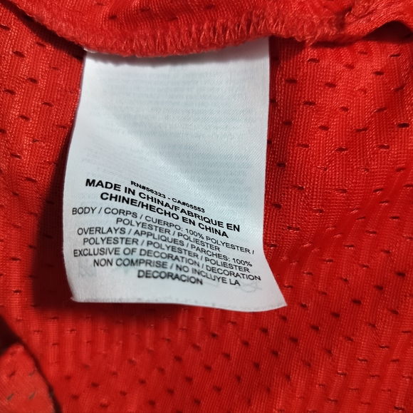 Nike women's red mesh tow layer tank top logo front on bottom layer size S - Picture 11 of 12